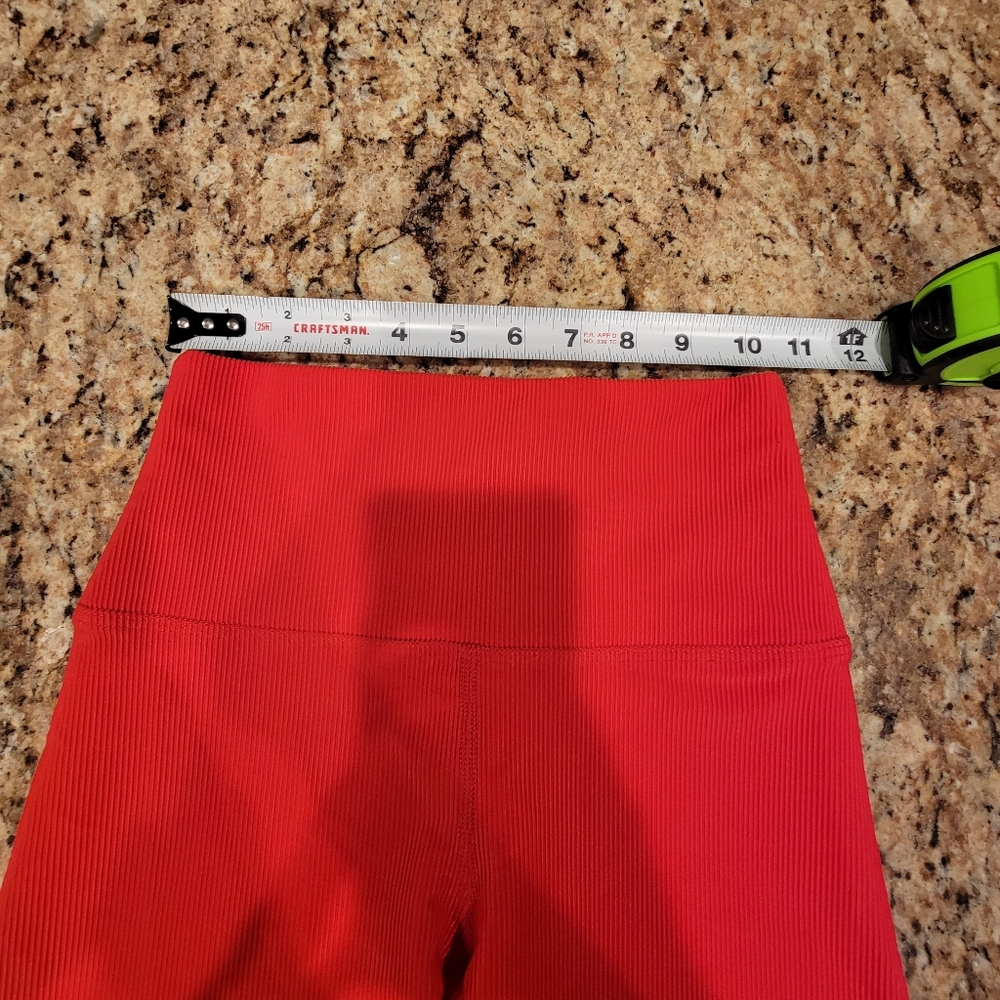 Beach Riot Bike Shorts Ribbed Red Women's Size Small - Picture 5 of 10